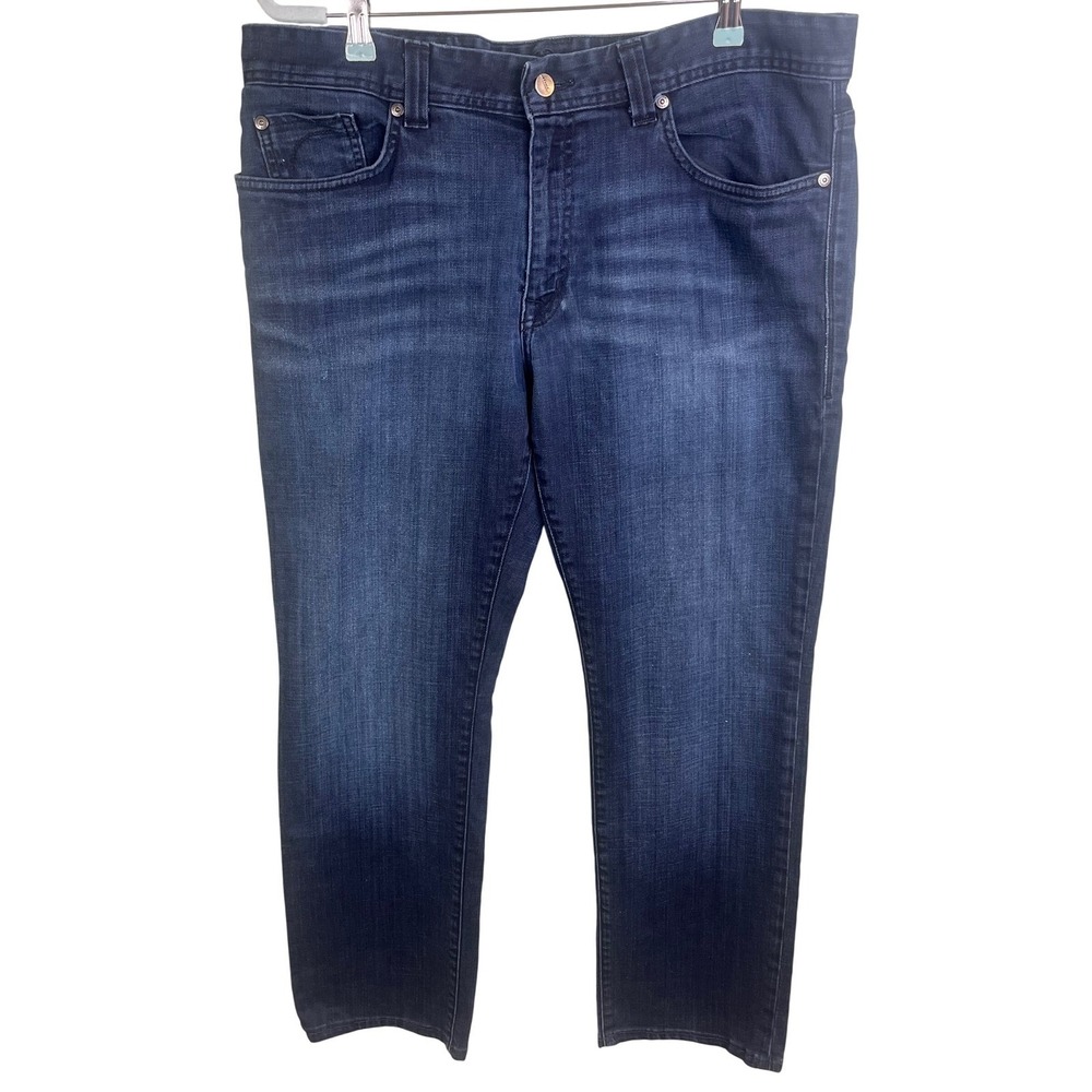 Fidelity Denim Slim Jim Stretch Blue Denim Jeans Straight USA 36‎ (38x31) Men's